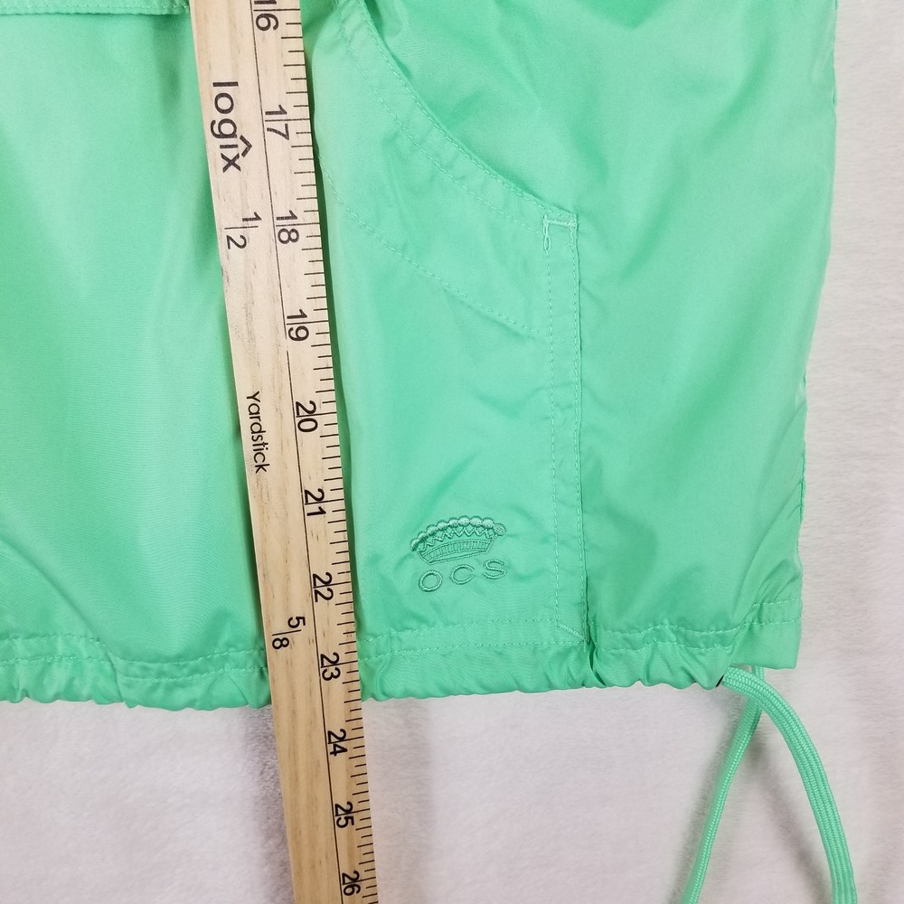 Oleg Cassini Sport Womens Mint Green Windbreaker Anorak & Pants Tracksuit Set M - Picture 6 of 12
